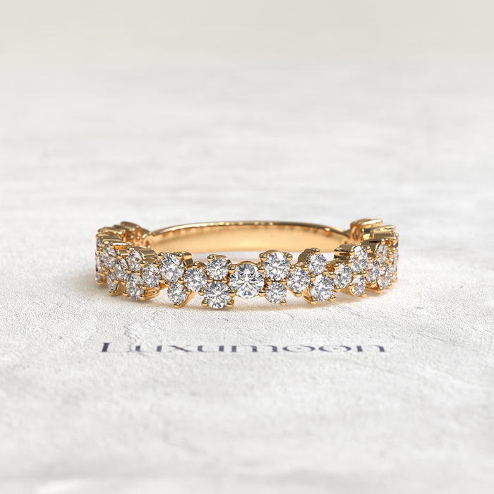 The Zerith – Three Layer Round Diamond 3/4 Band