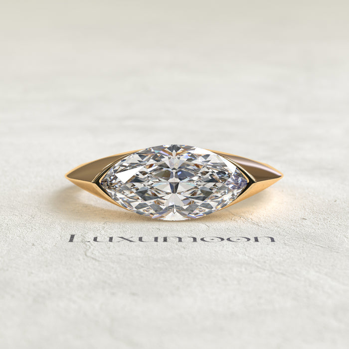 The Verolia - 1.5 CT Marquise Solitaire Diamond Ring