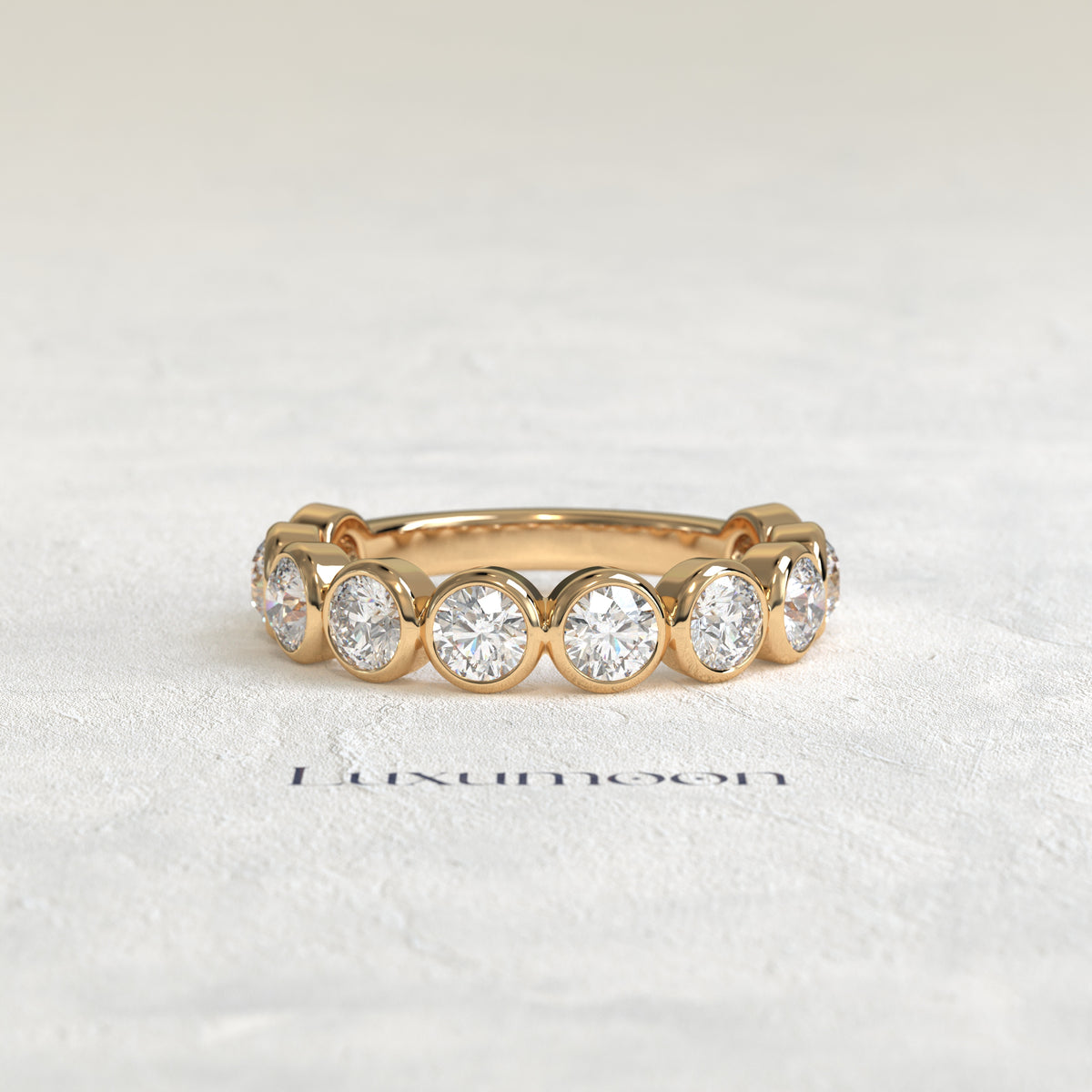 The Liria – Round Brilliant Lab Grown Diamond Full Bezel Eternity Band