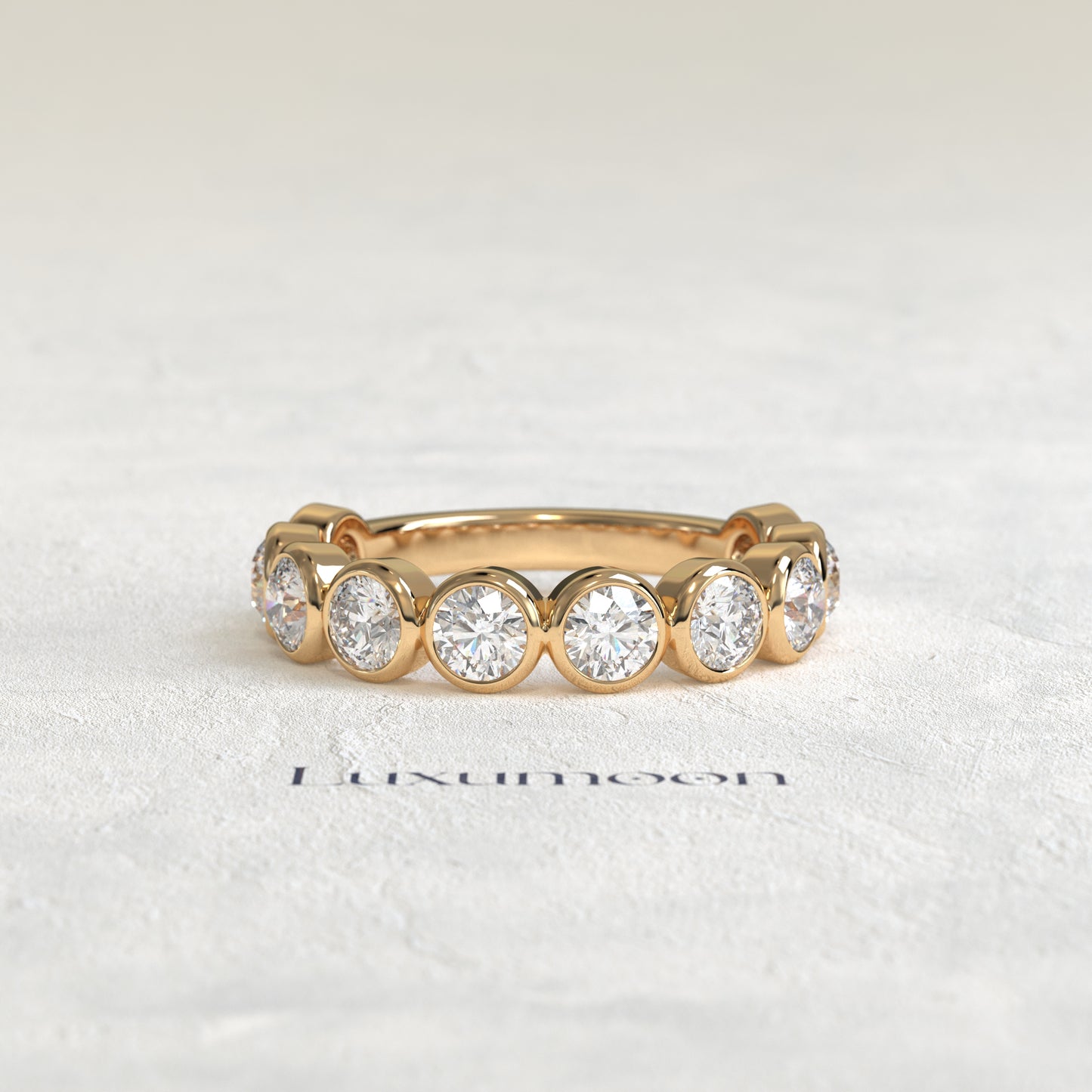 The Liria – Round Brilliant Lab Grown Diamond Full Bezel Eternity Band