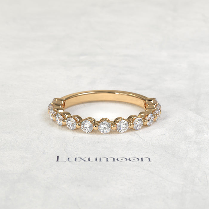 The Caira – Floating Round Lab Grown Diamond Eternity Wedding Ring