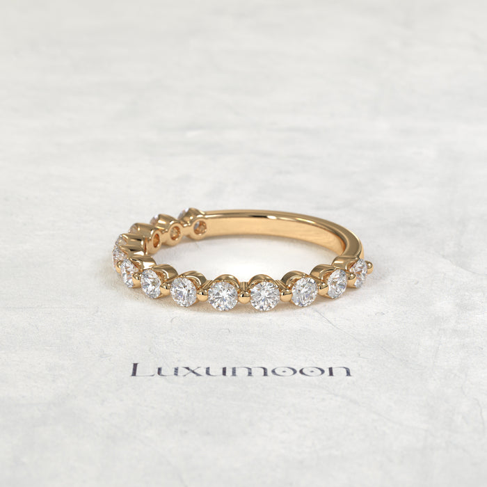 The Caira – Floating Round Lab Grown Diamond Eternity Wedding Ring