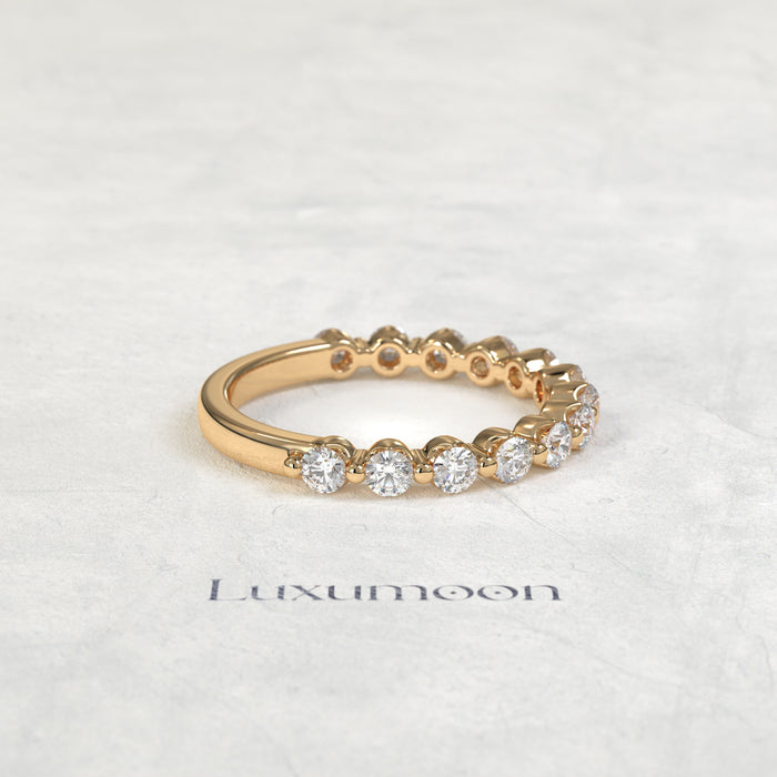 The Caira – Floating Round Lab Grown Diamond Eternity Wedding Ring