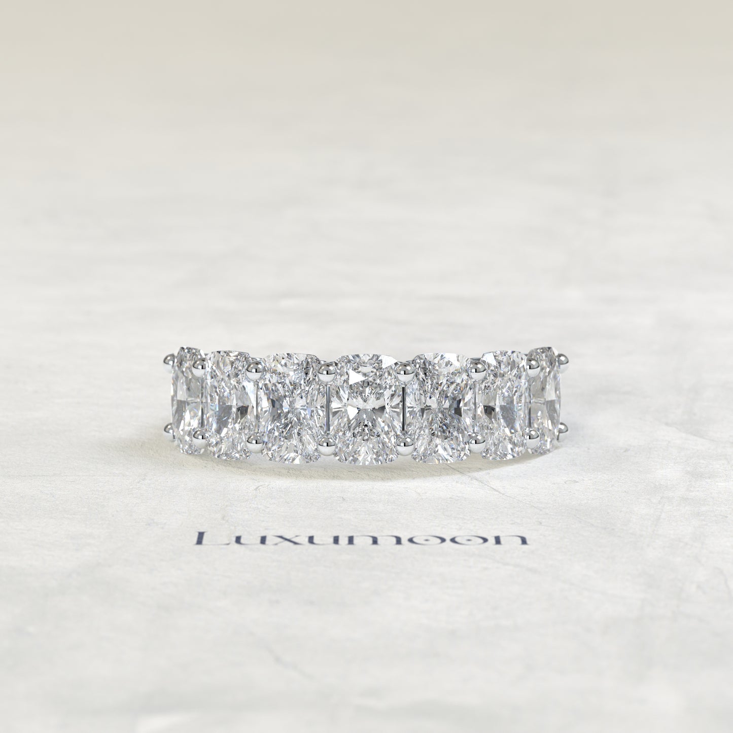 The Onela – Cushion Cut Lab Grown Diamond Seven Stone Wedding Band