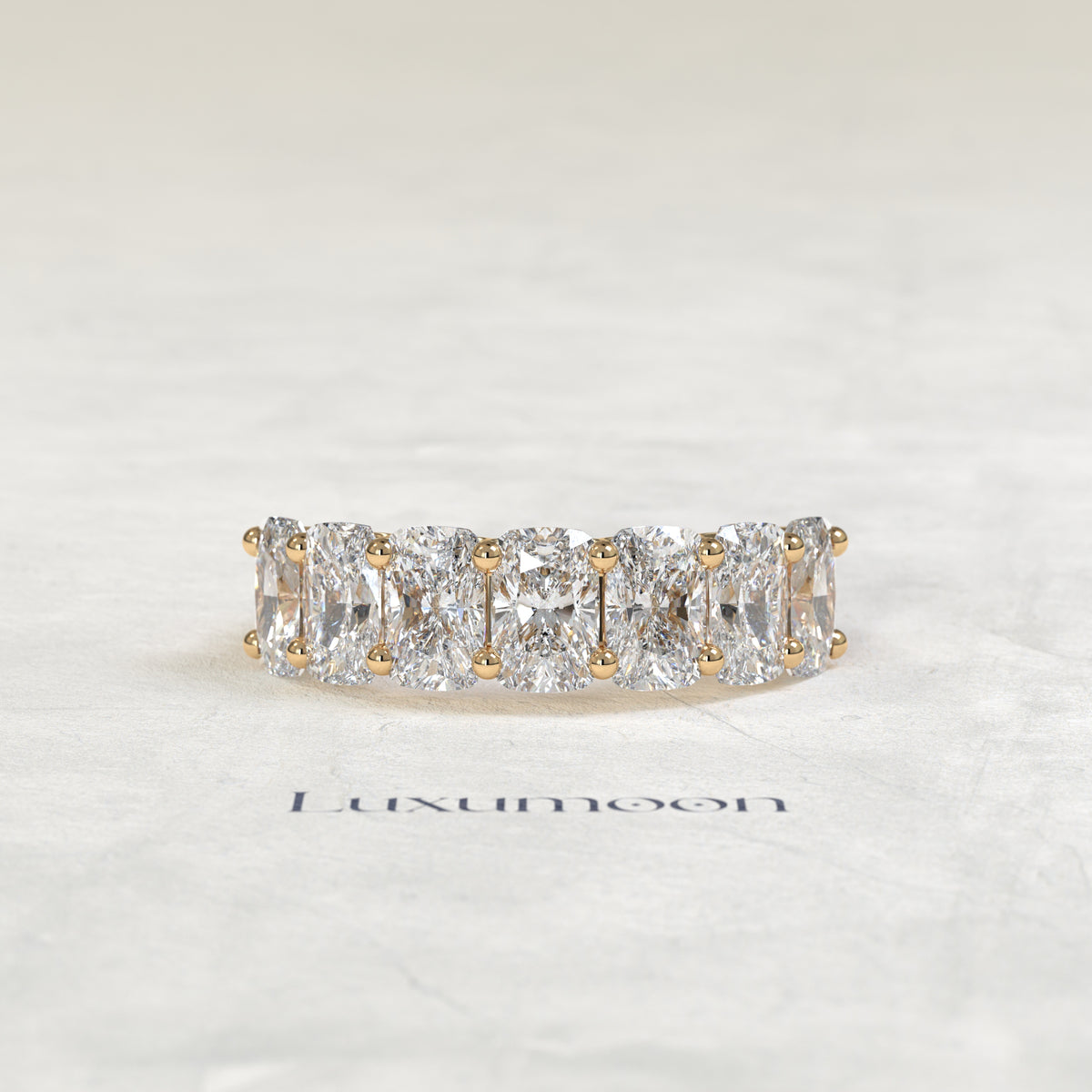 The Onela – Cushion Cut Lab Grown Diamond Seven Stone Wedding Band