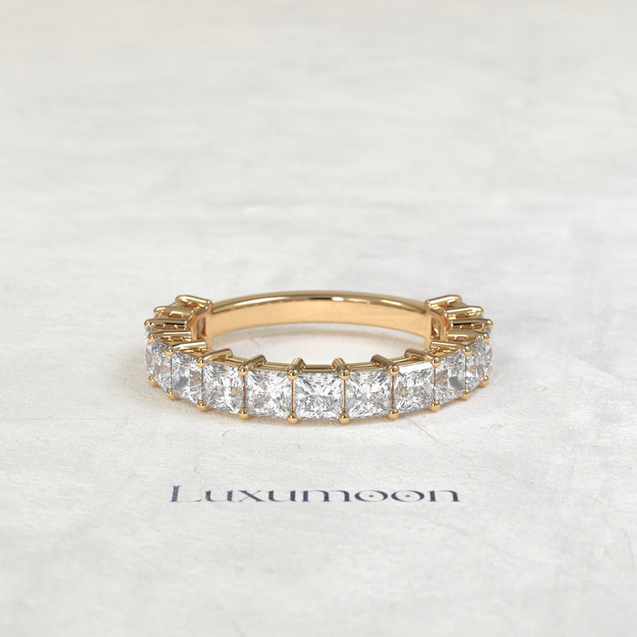 The Imela – Princess Cut Lab Grown Diamond Eternity Wedding Band
