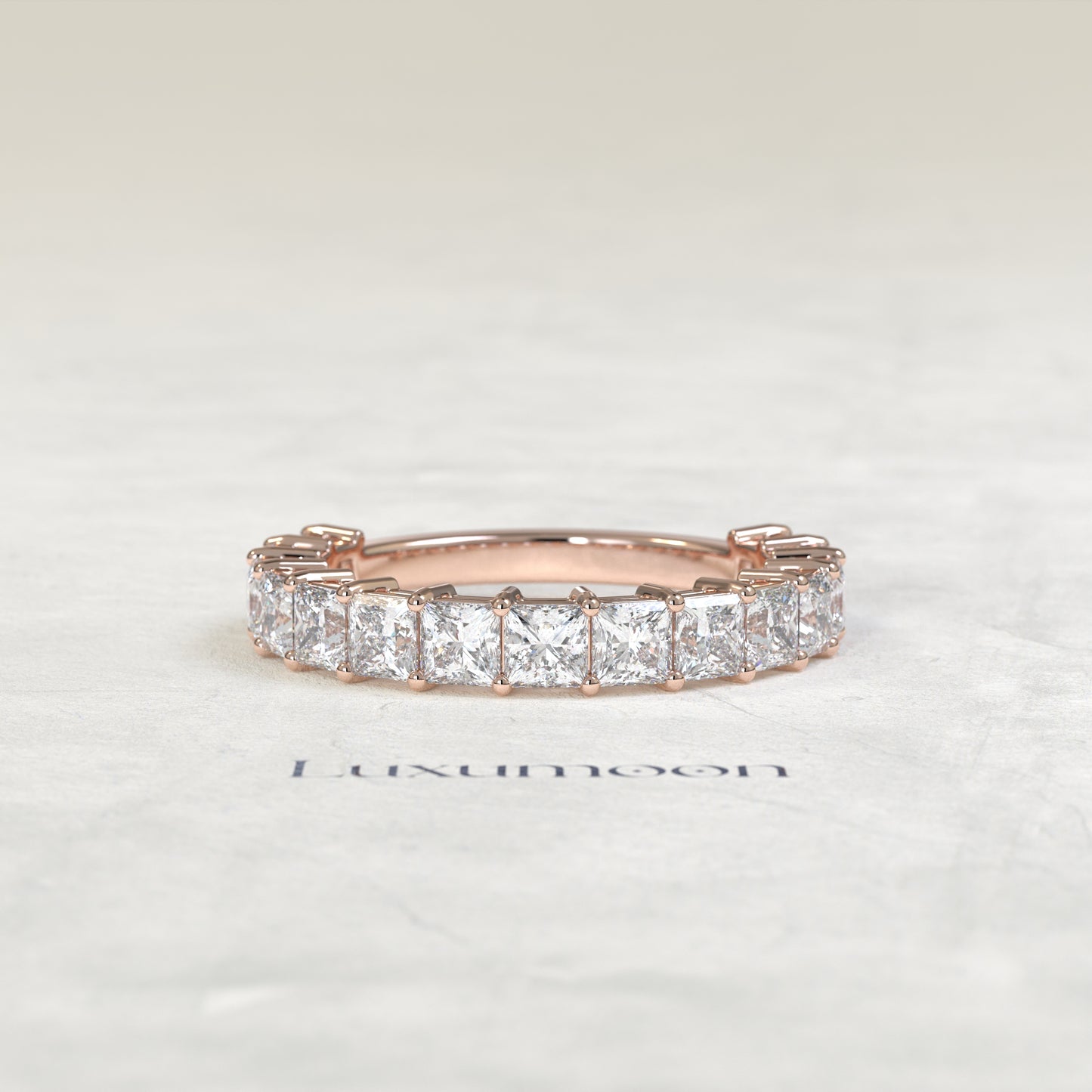 The Imela – Princess Cut Lab Grown Diamond Eternity Wedding Band