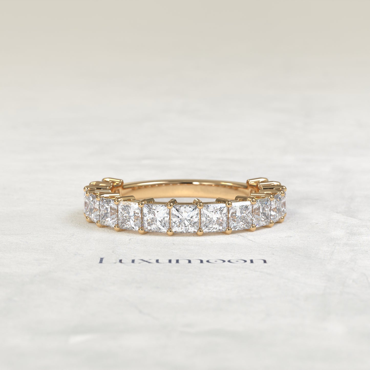 The Imela – Princess Cut Lab Grown Diamond Eternity Wedding Band