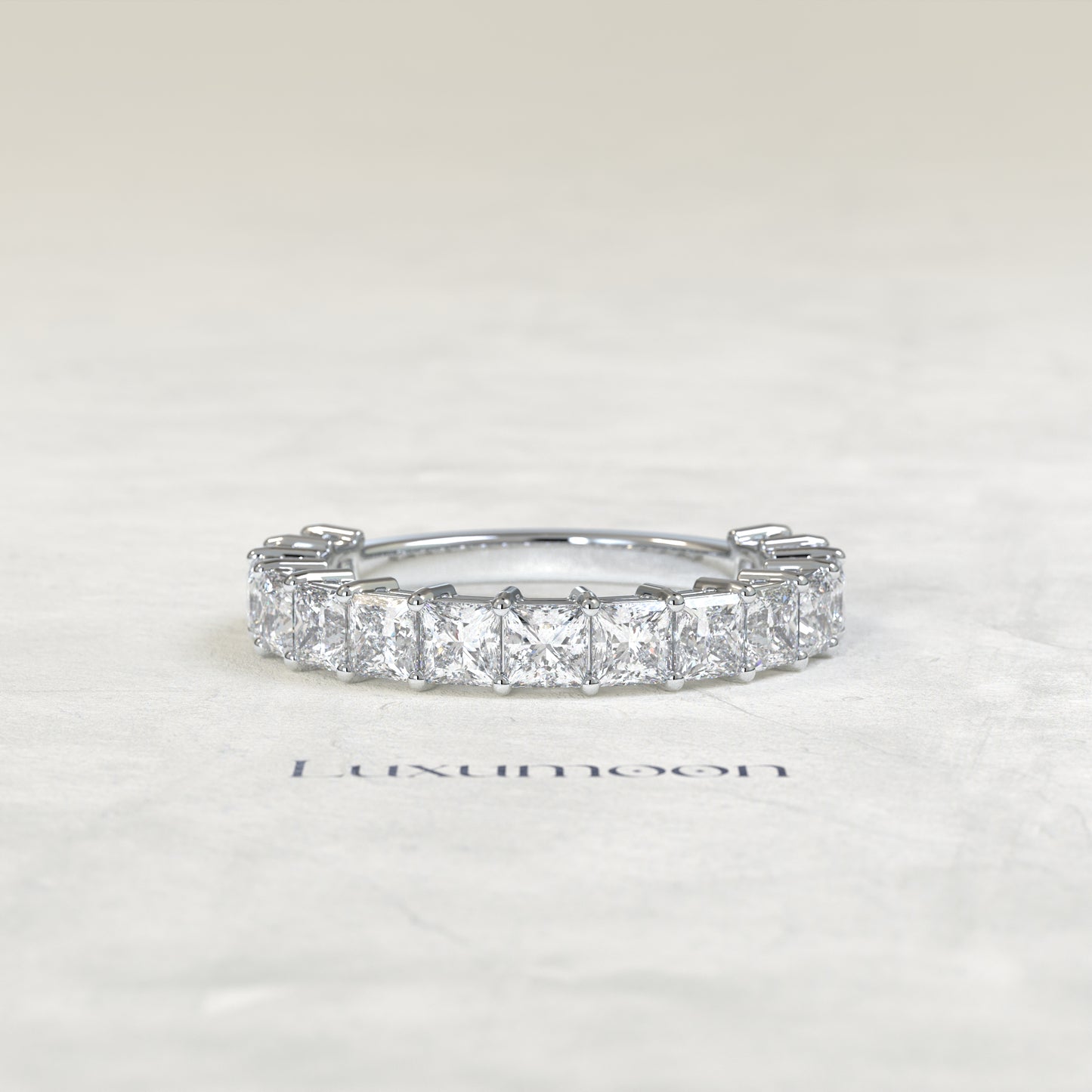 The Imela – Princess Cut Lab Grown Diamond Eternity Wedding Band