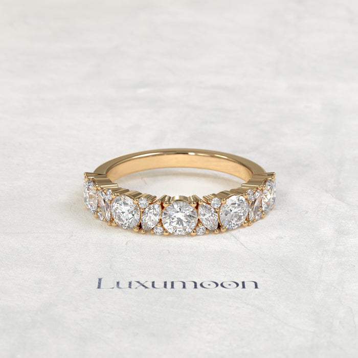 The Keova – Round & Marquise Lab Grown Diamond Eternity Wedding Band