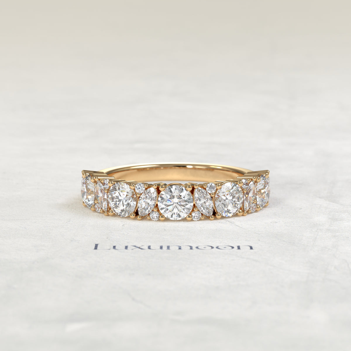 The Keova – Round & Marquise Lab Grown Diamond Eternity Wedding Band