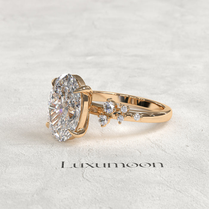 The Orlena - 2.5 CT Oval Cut Diamond Ring