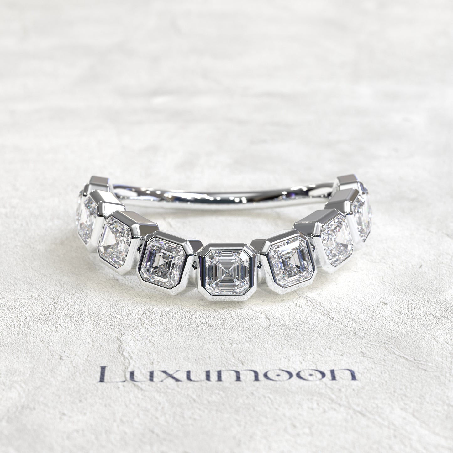 The Dravyn – Curved Princess Diamond Band