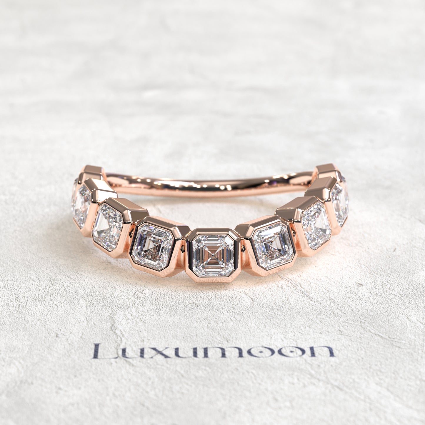The Dravyn – Curved Princess Diamond Band