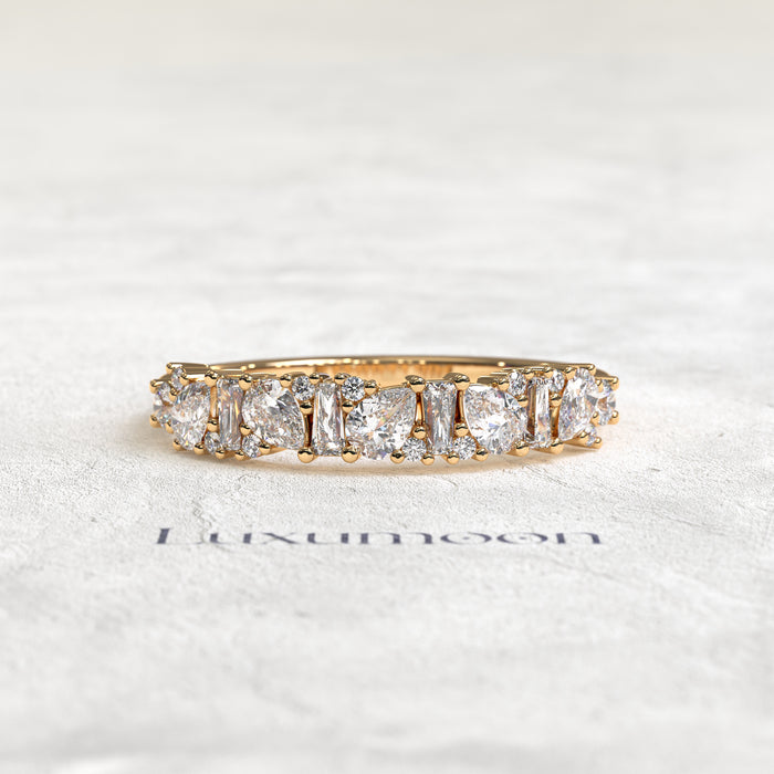 The Kirethia – Fancy Baguette & Pear Diamond Band