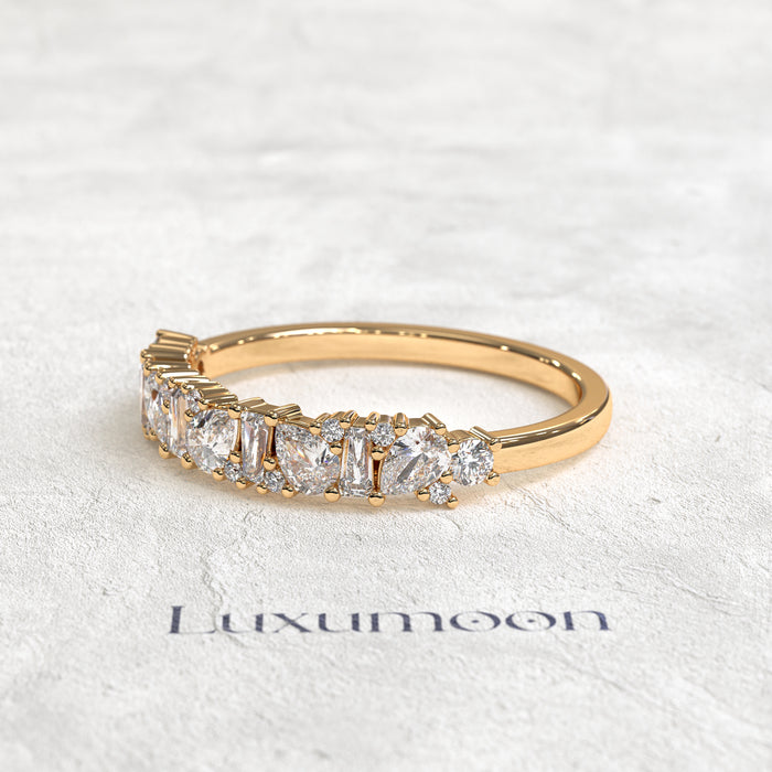The Kirethia – Fancy Baguette & Pear Diamond Band