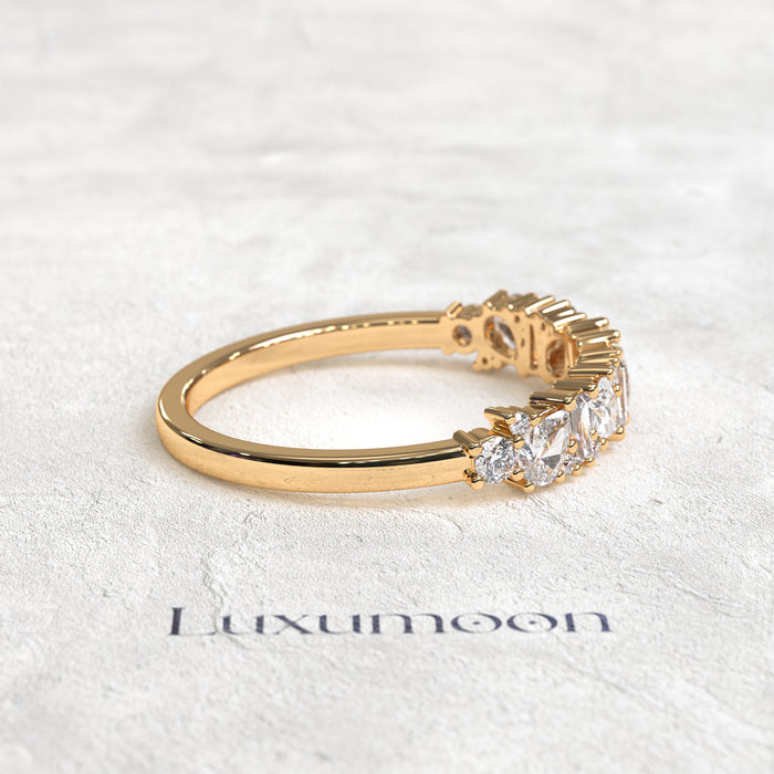 The Kirethia – Fancy Baguette & Pear Diamond Band