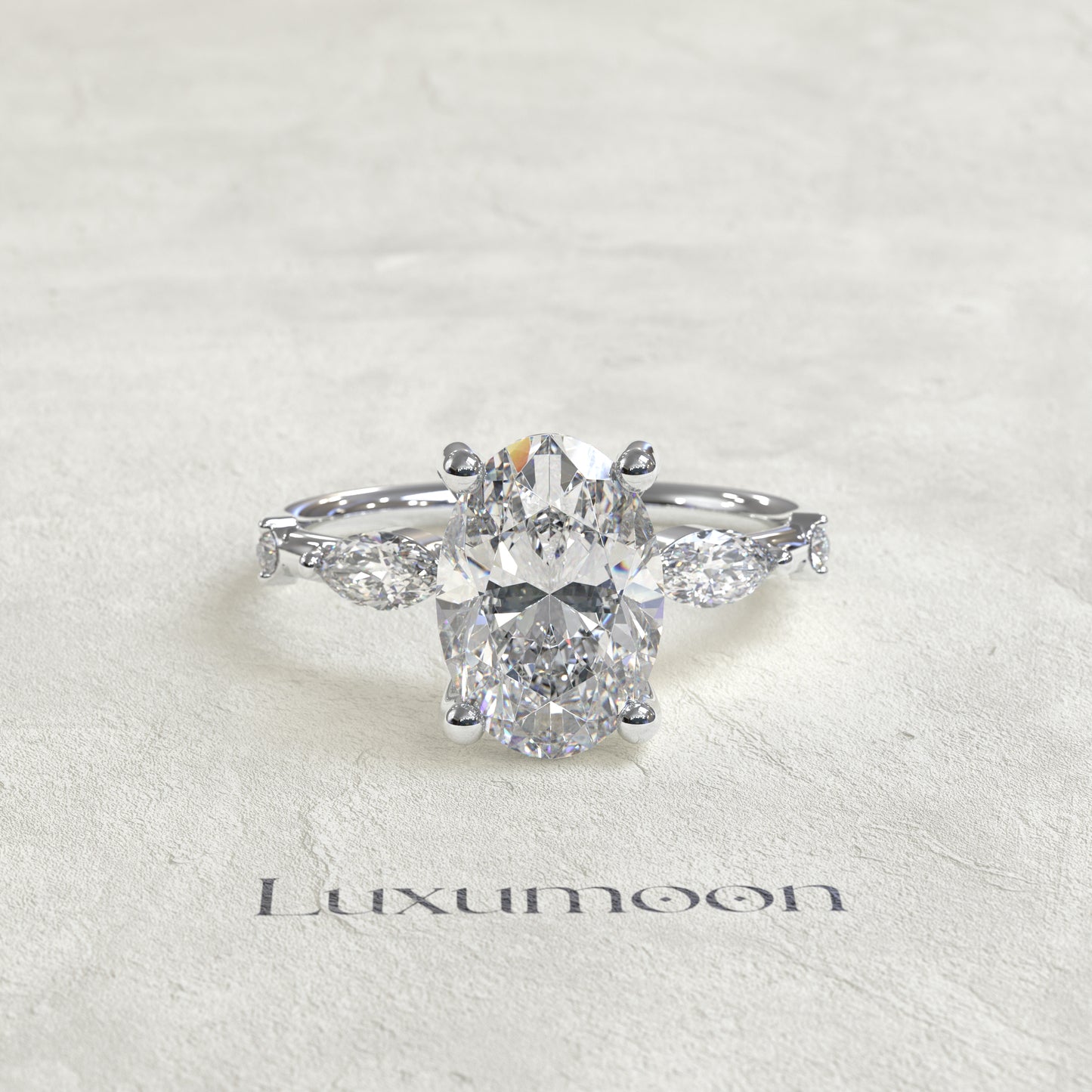 The Rivora - 2 CT Oval, Marquise & Round Diamond Ring