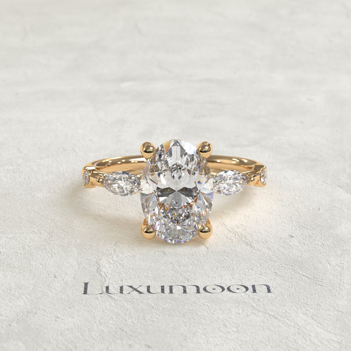 The Rivora - 2 CT Oval, Marquise & Round Diamond Ring