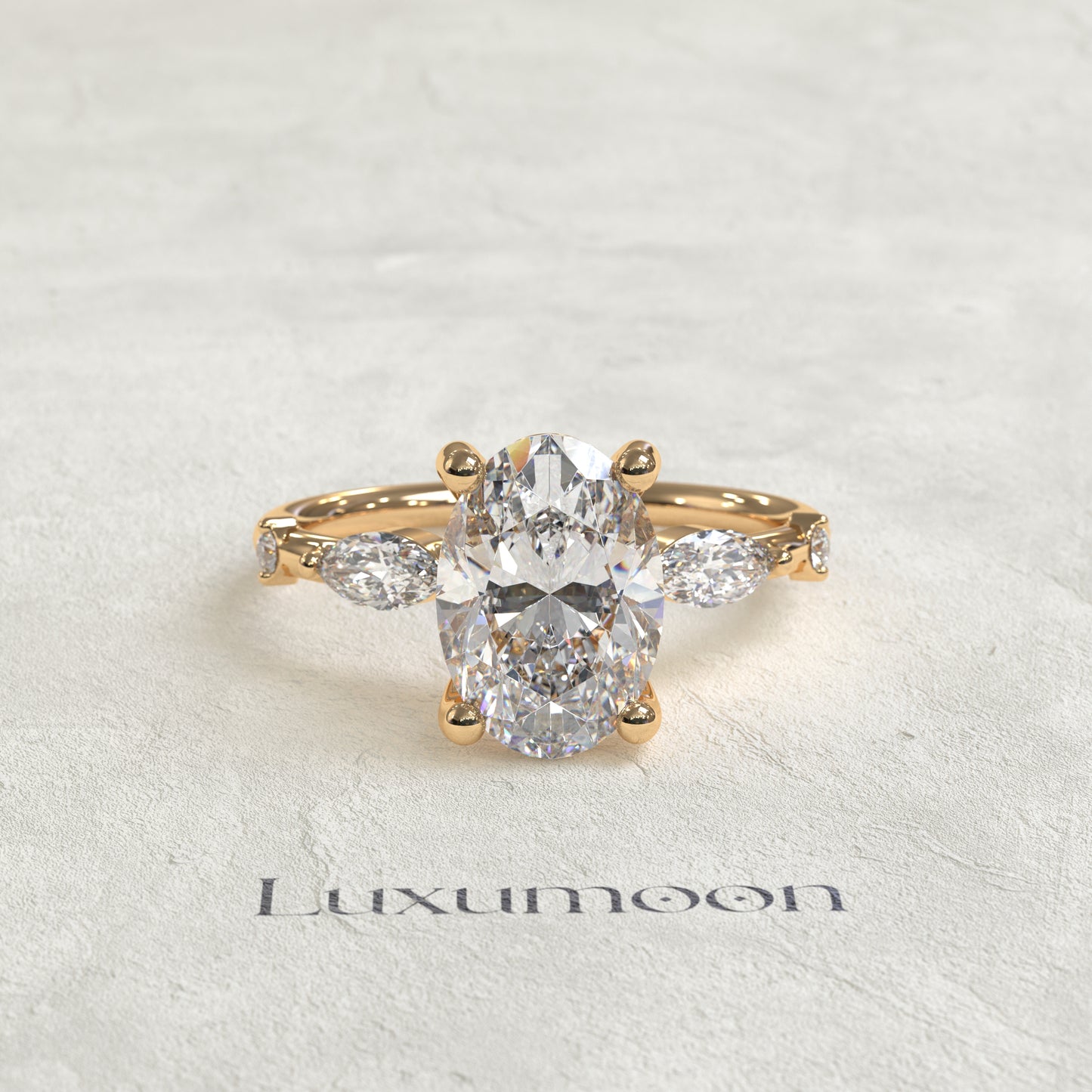 The Rivora - 2 CT Oval, Marquise & Round Diamond Ring