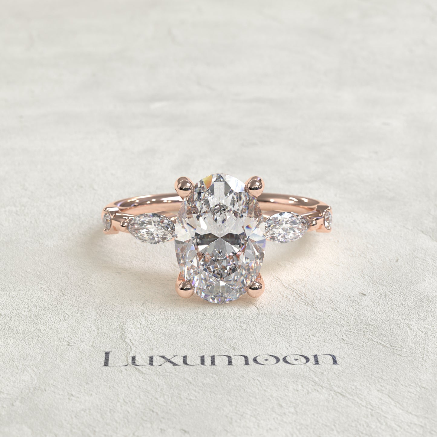 The Rivora - 2 CT Oval, Marquise & Round Diamond Ring