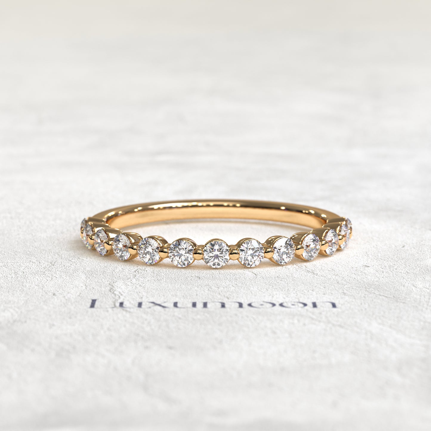 The Jireth – Classic Straight Round Diamond Wedding Band