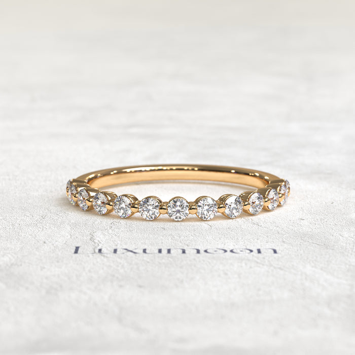 The Jireth – Classic Straight Round Diamond Wedding Band