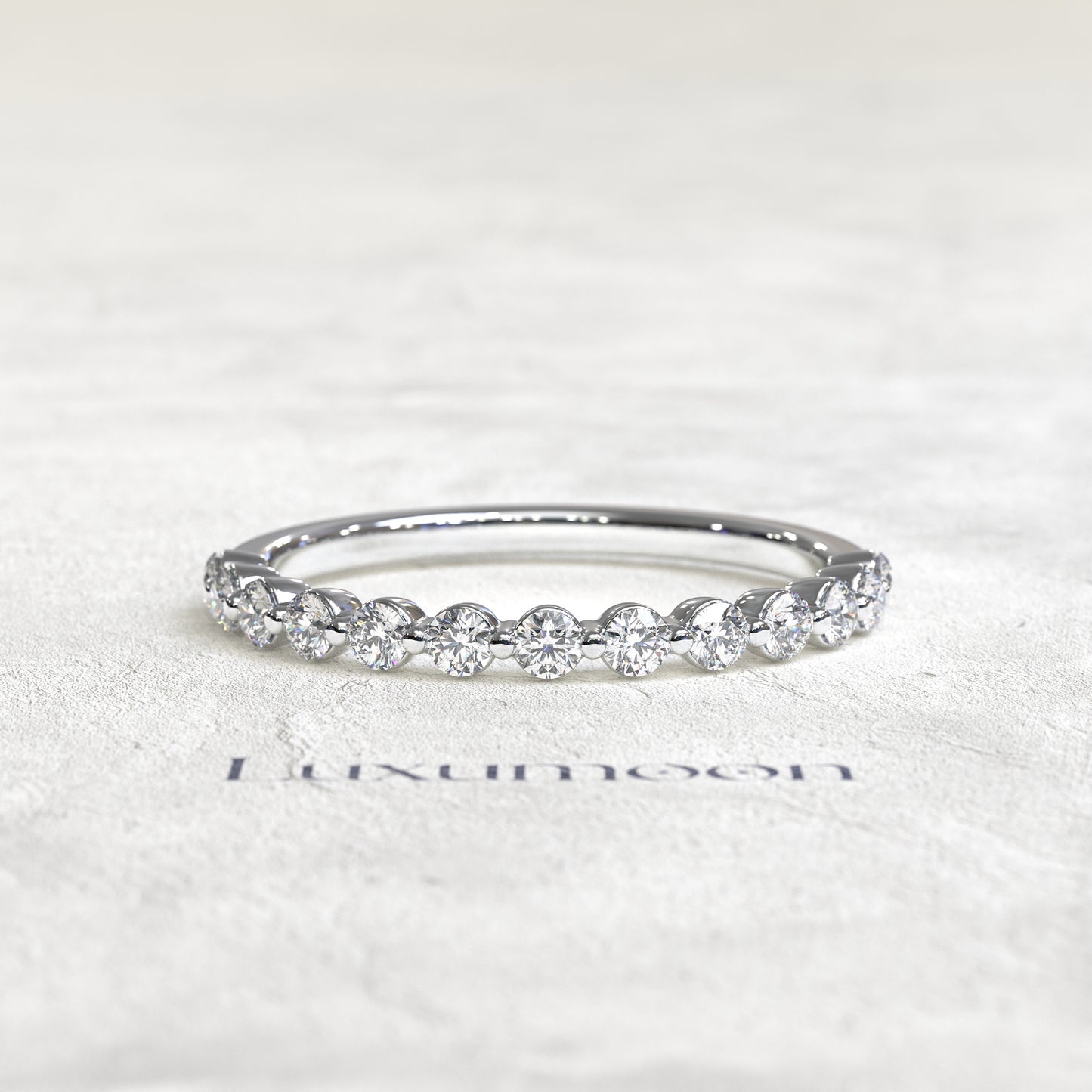 The Jireth – Classic Straight Round Diamond Wedding Band