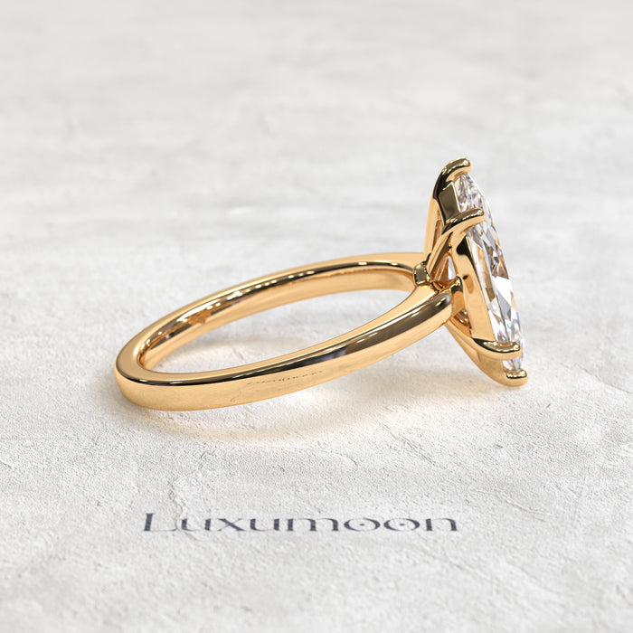 The Celoria – 2 CT Marquise Cut Diamond Minimal Solitaire Ring