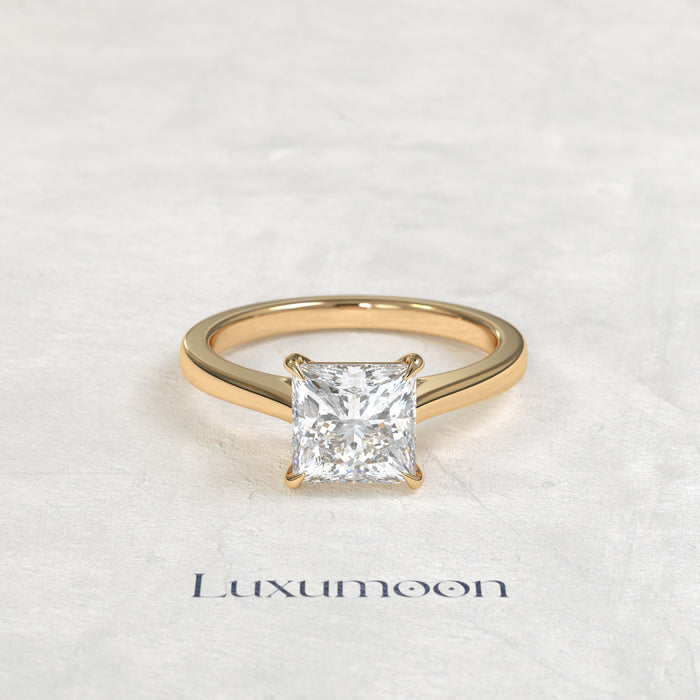 The Avenyra – 2 CT Princess Cut Solitaire Diamond Ring