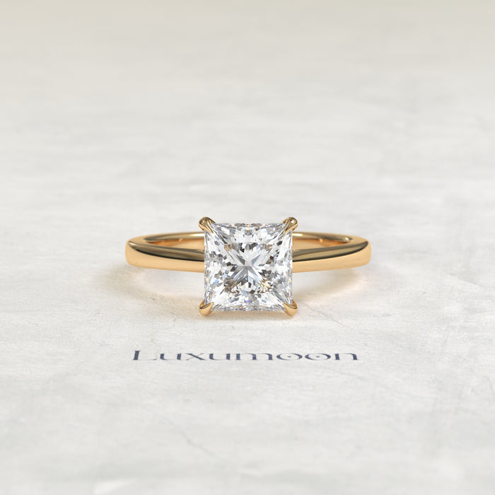 The Avenyra – 2 CT Princess Cut Solitaire Diamond Ring
