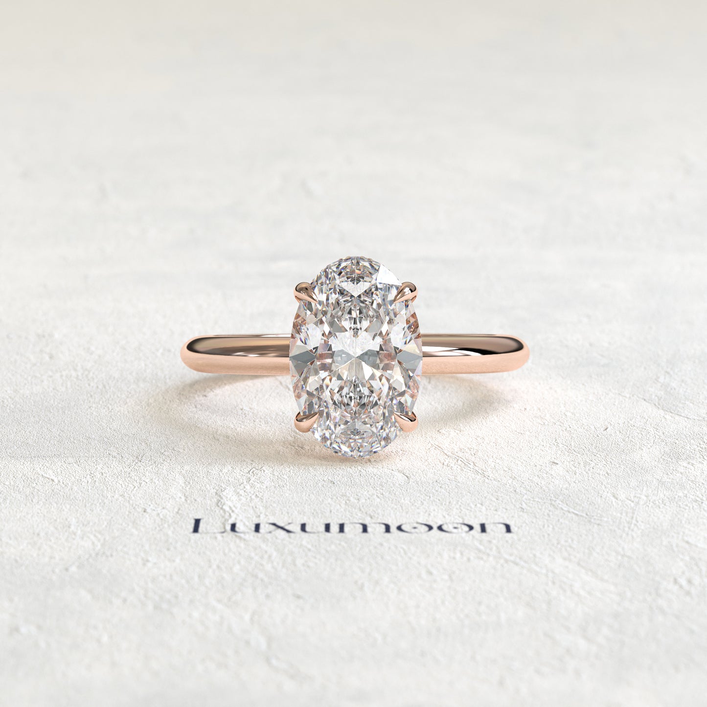 The Cendria – 1.5 CT Oval Cut Basket Solitaire Diamond Ring