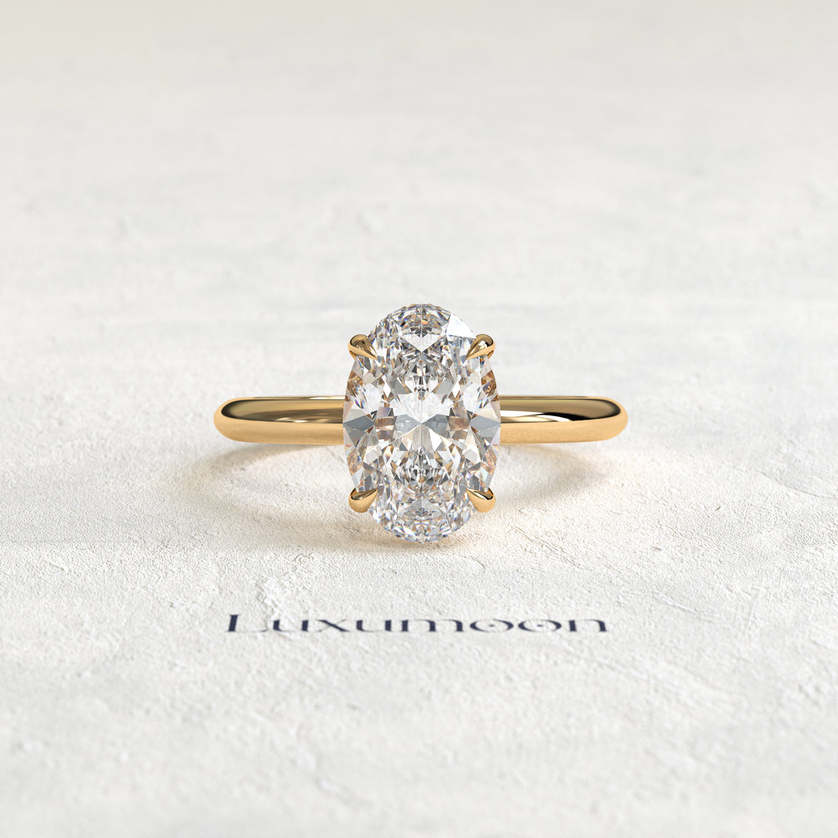 The Cendria – 1.5 CT Oval Cut Basket Solitaire Diamond Ring